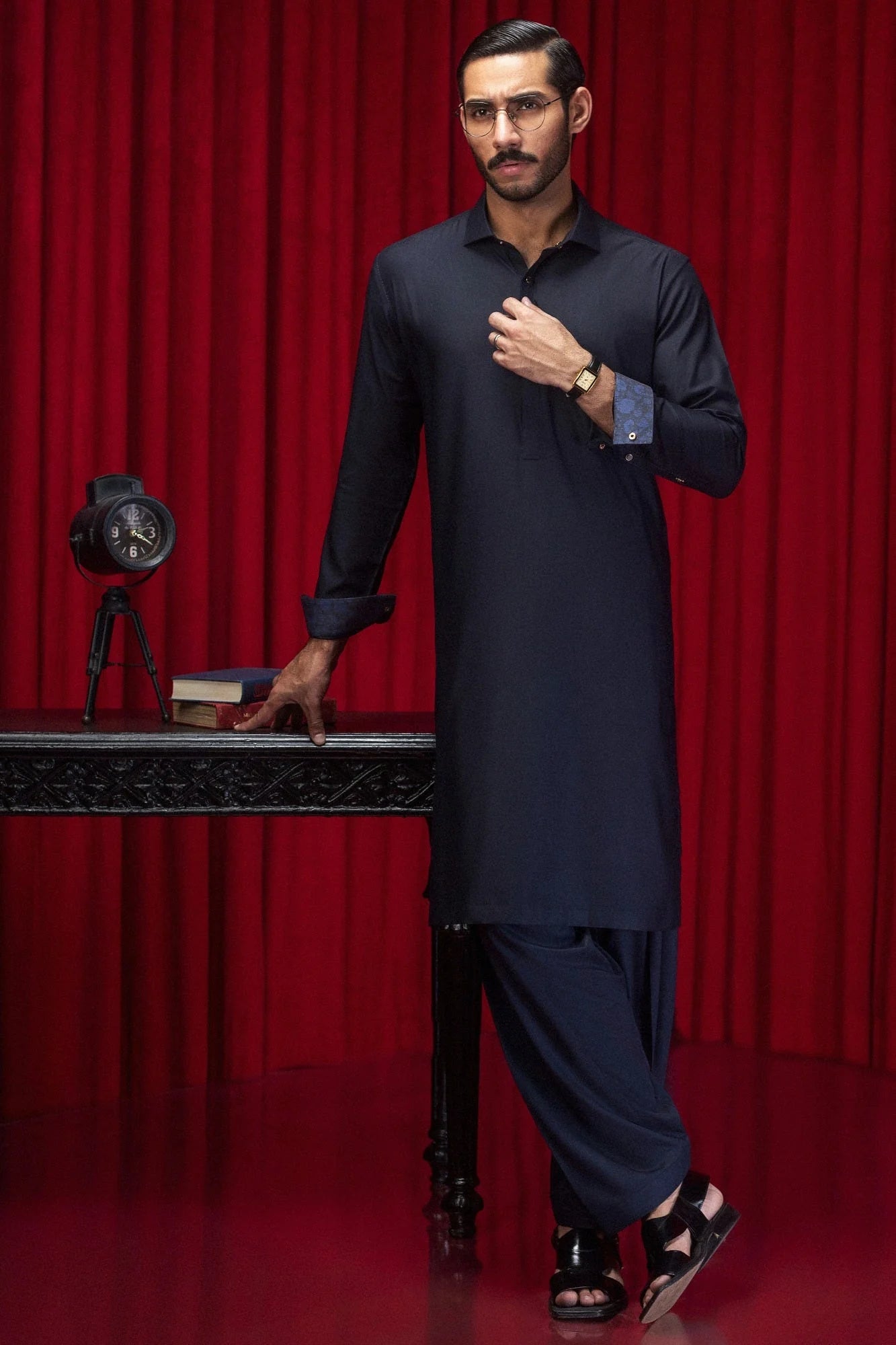 Navy Blue Exclusive kameez shalwar