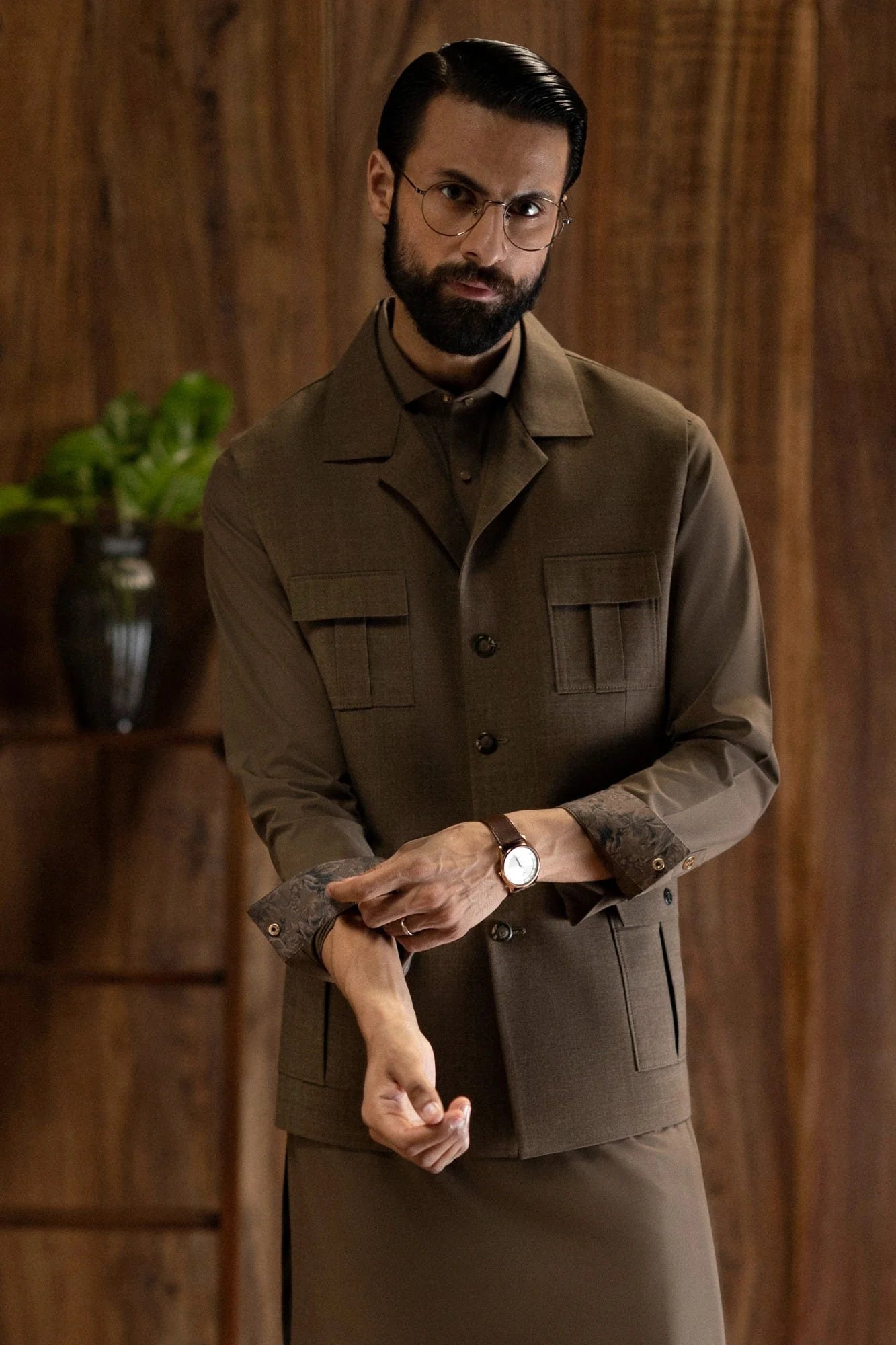 Brown Exclusive kameez shalwar