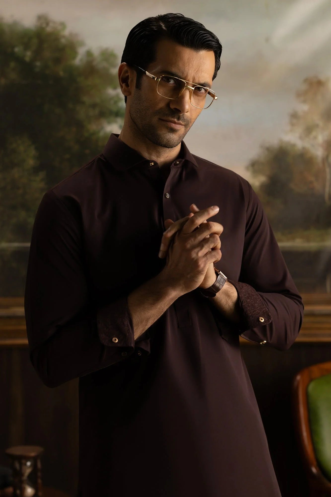 Burgundy Exclusive kameez shalwar