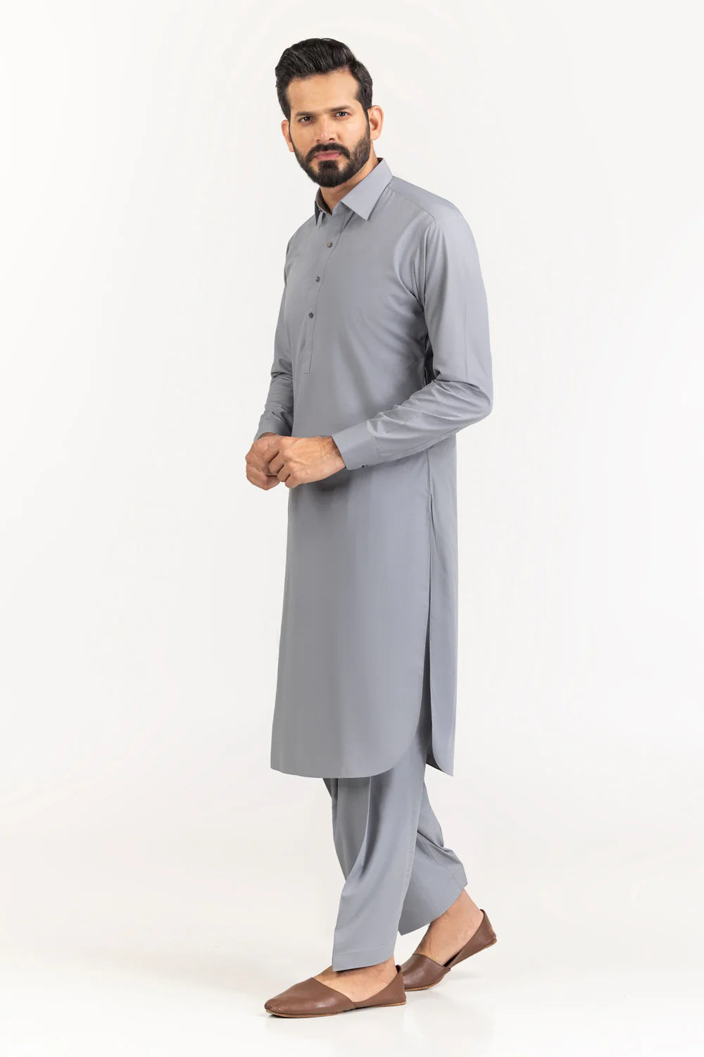 Blue Grey exclusive kameez shalwar