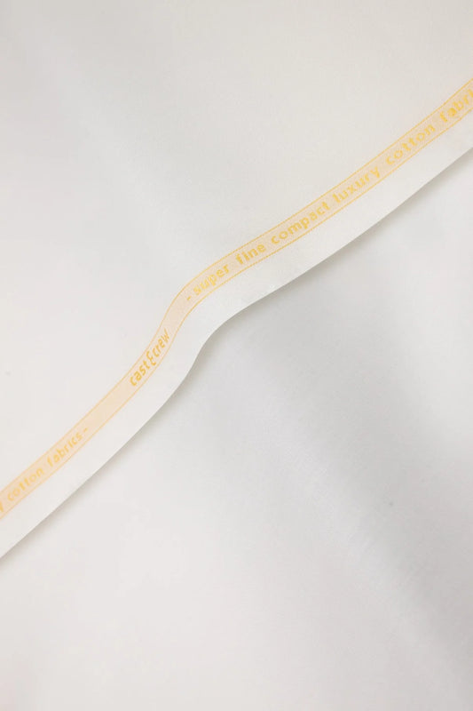 Premium Off White Cotton Unstitched Fabric