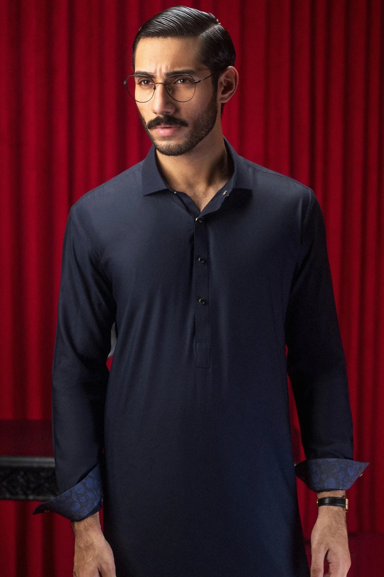 Navy Blue Exclusive kameez shalwar