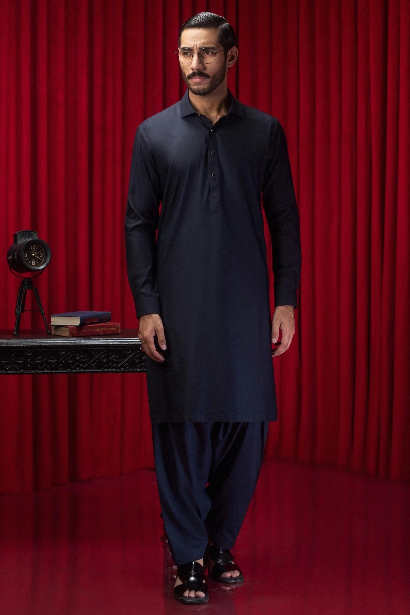 Navy Blue Exclusive kameez shalwar