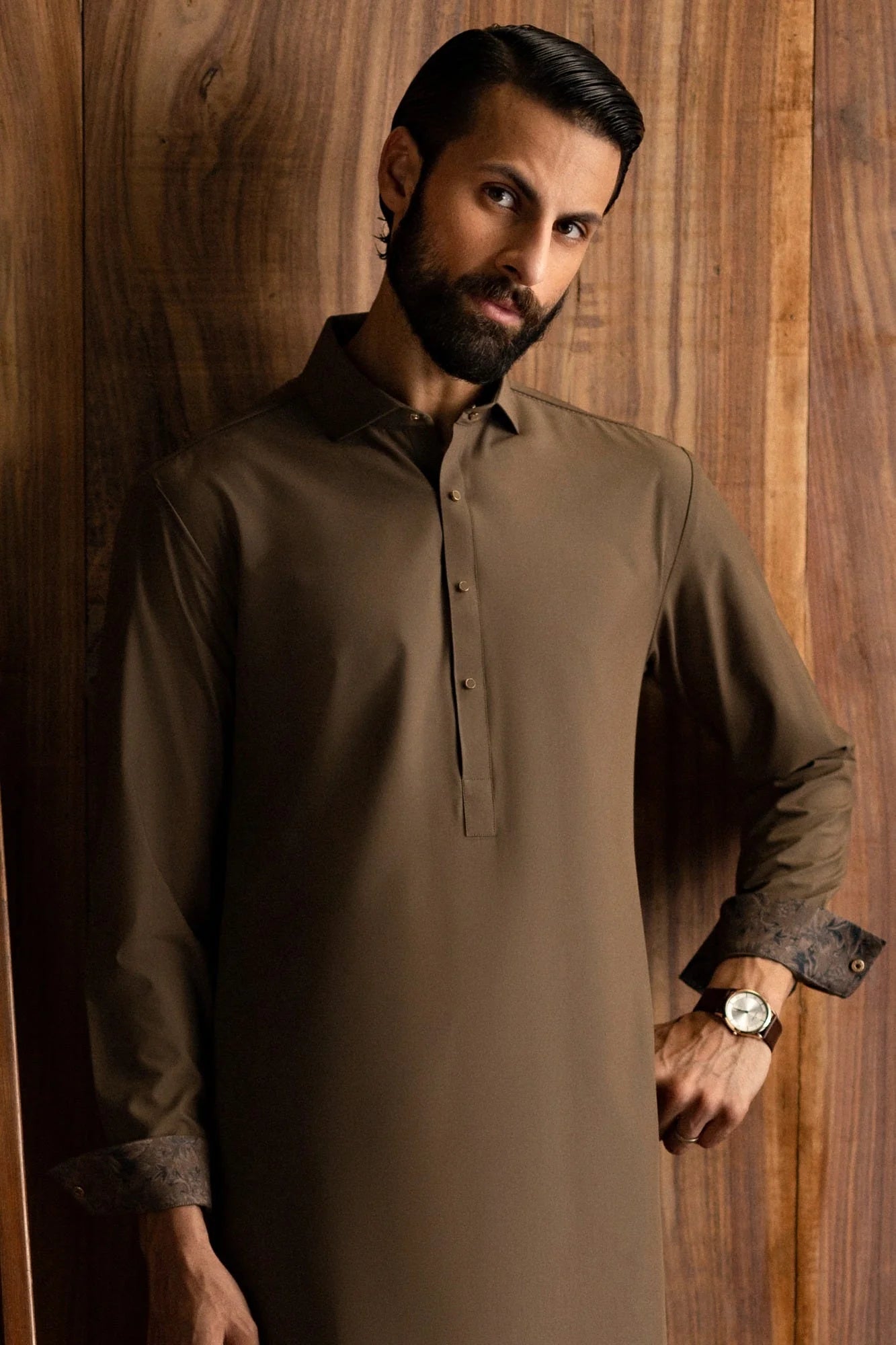 Brown Exclusive kameez shalwar