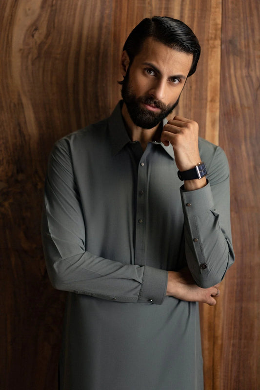 Sage Green exclusive kameez shalwar