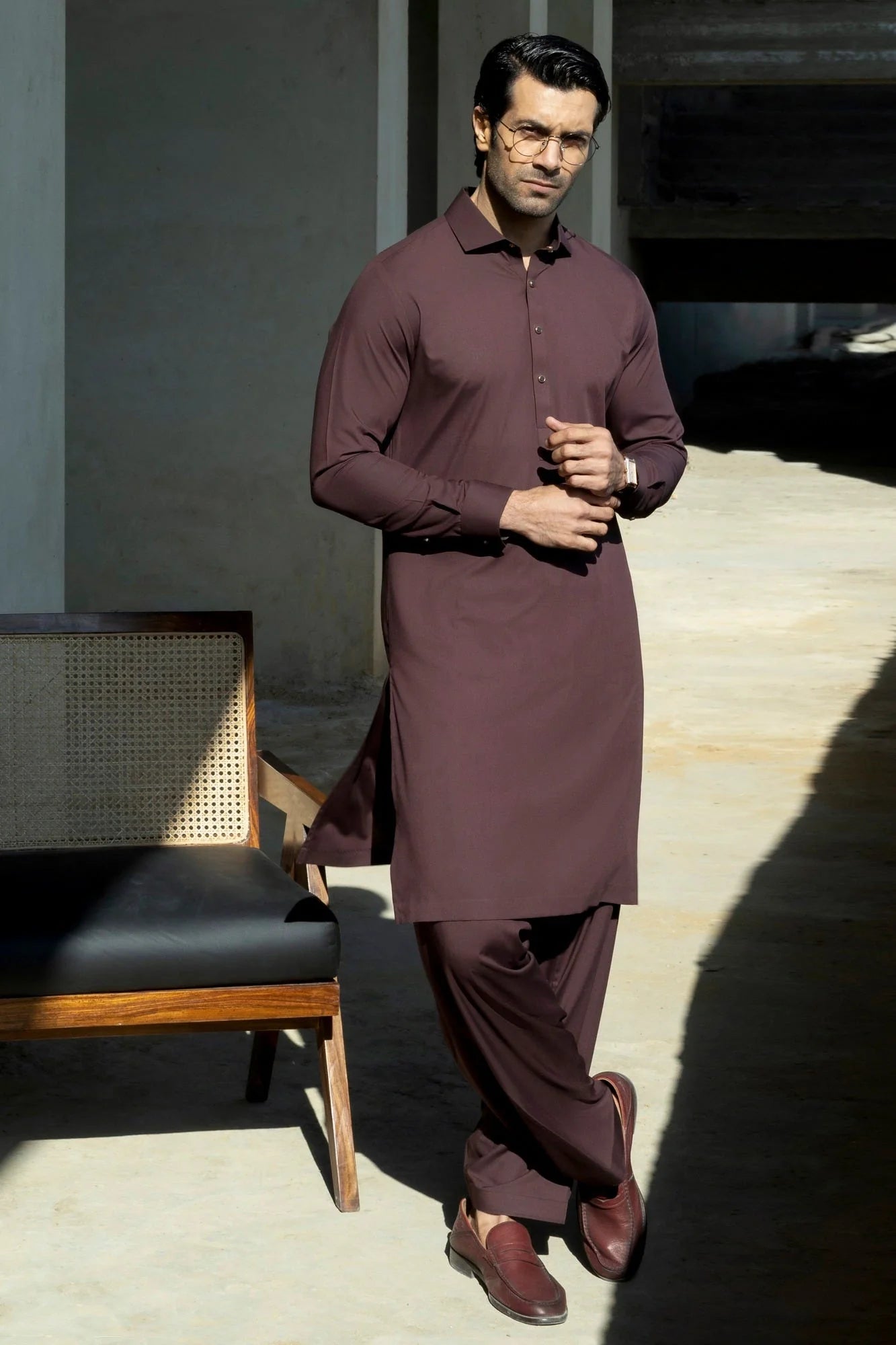 Burgundy Exclusive Kameez Shalwar