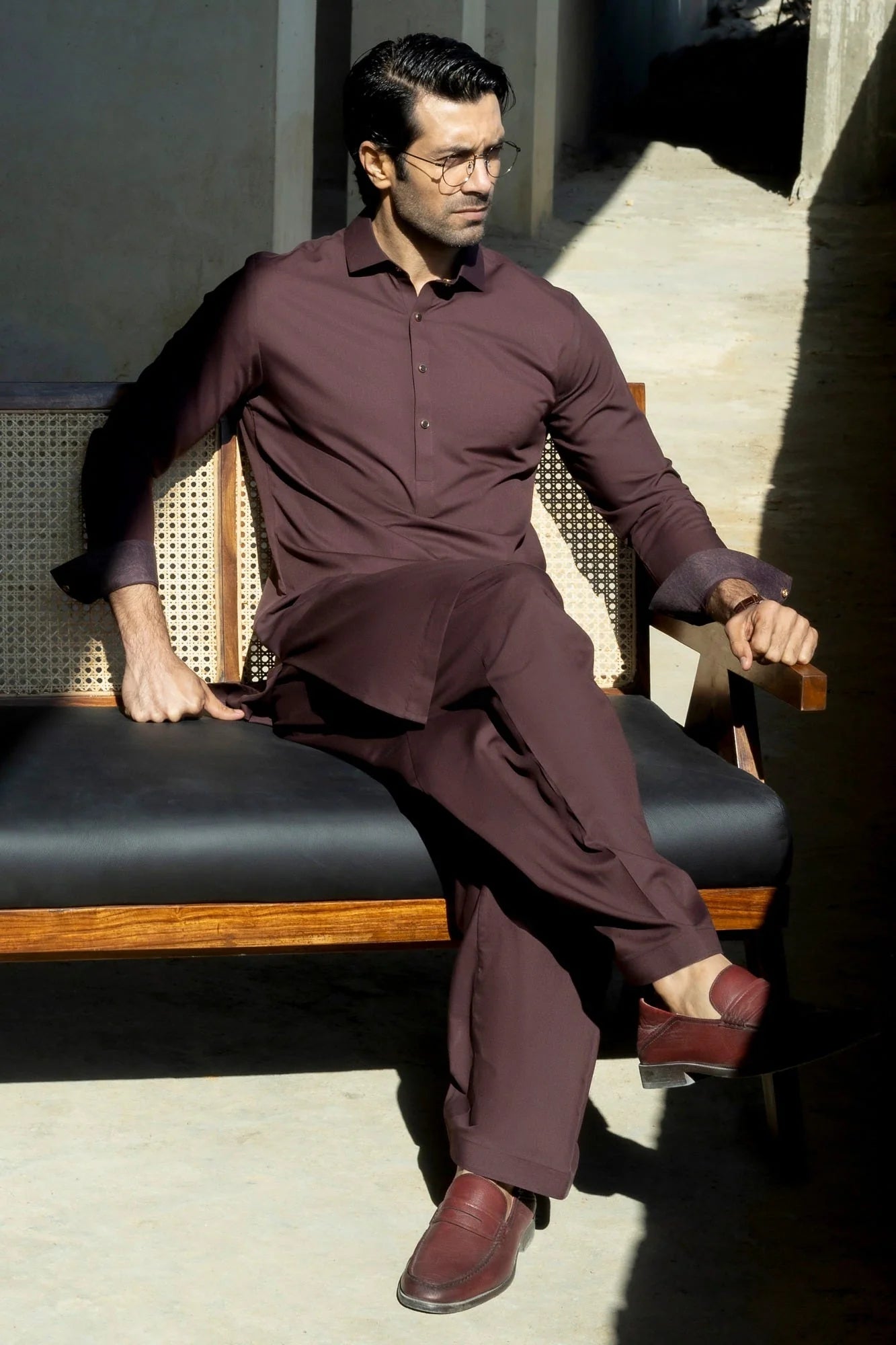 Burgundy Exclusive Kameez Shalwar
