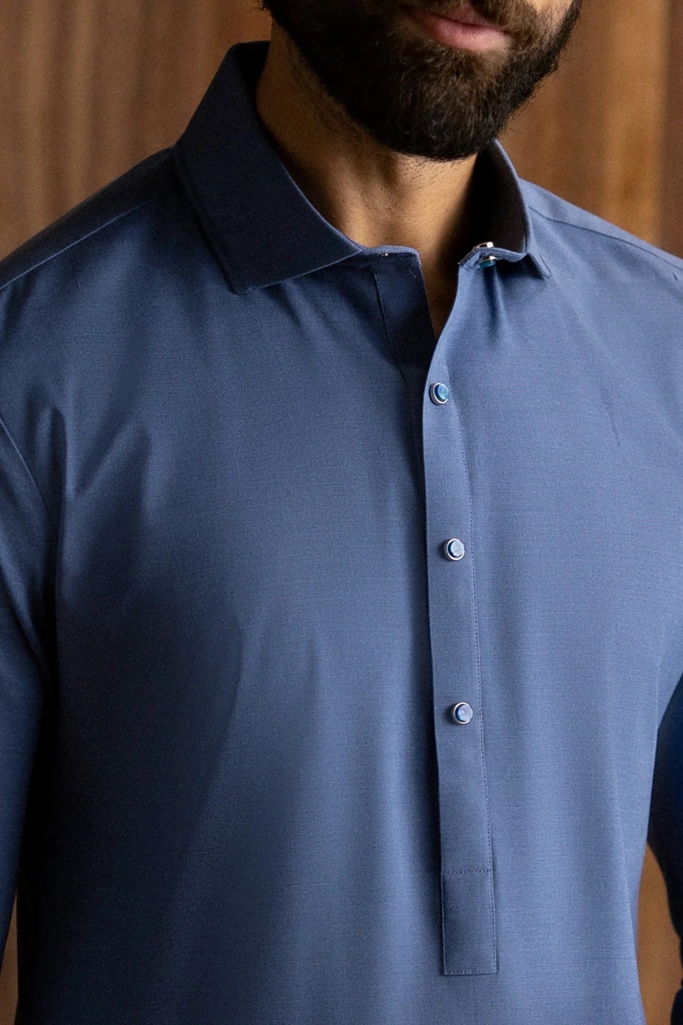 Denim Blue Exclusive Kameez Shalwar