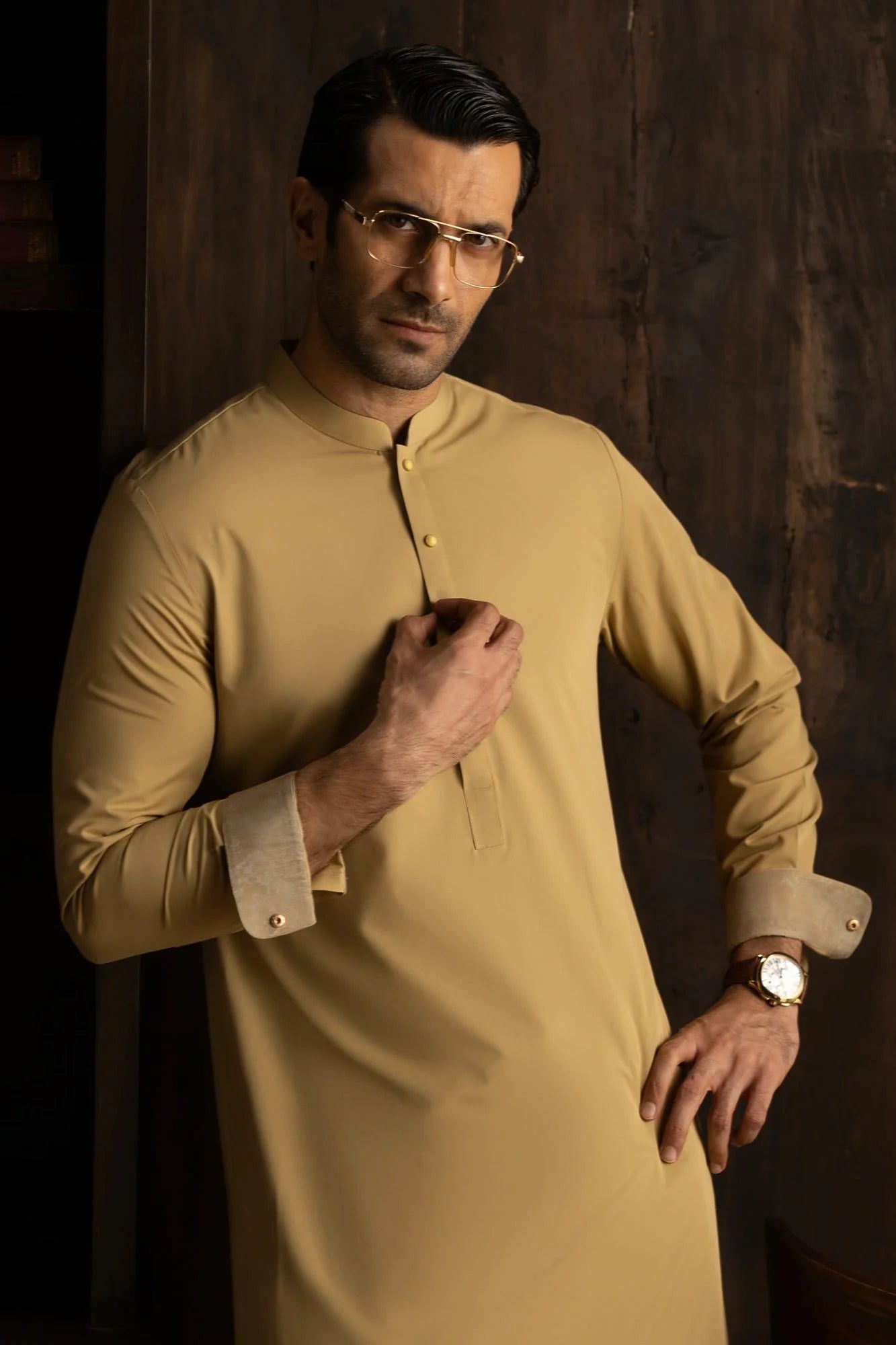 Sand Gold Exclusive kameez shalwar