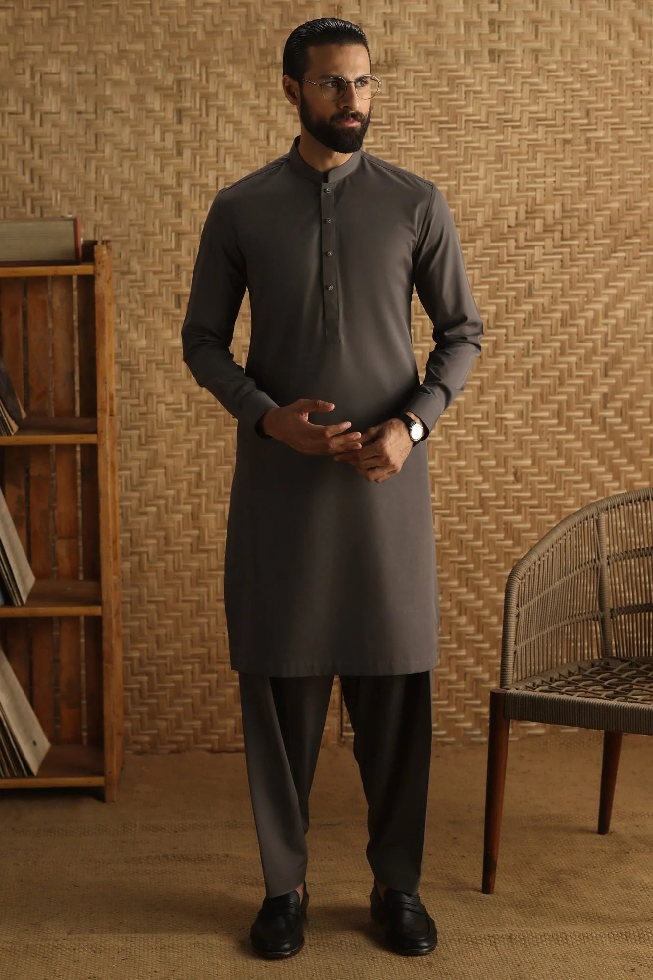 charcoal exclusive kameez shalwar