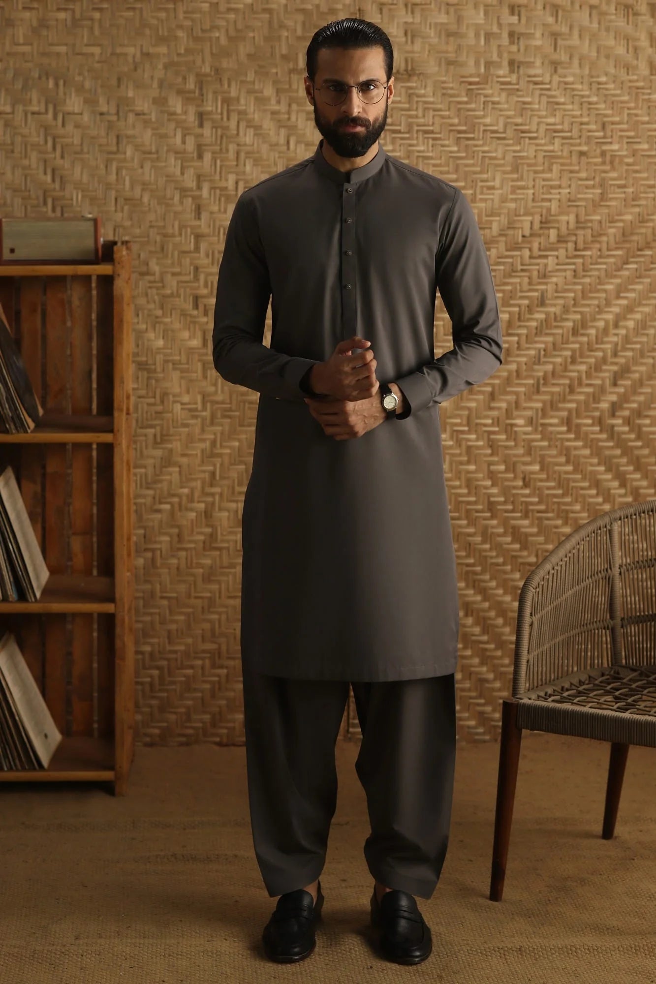 charcoal exclusive kameez shalwar