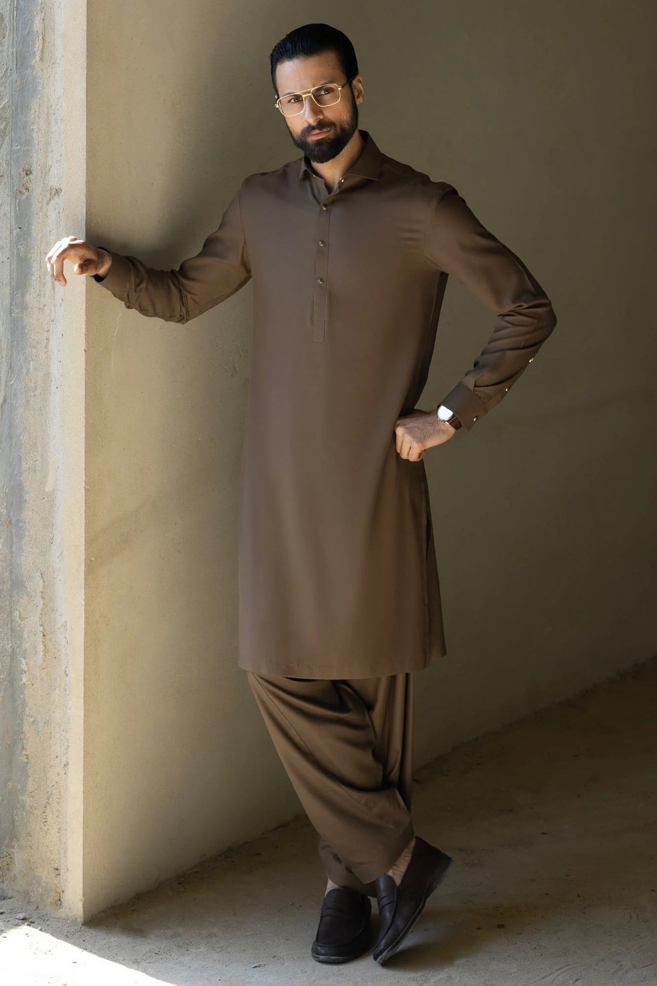 Olive Exclusive Kameez Shalwar