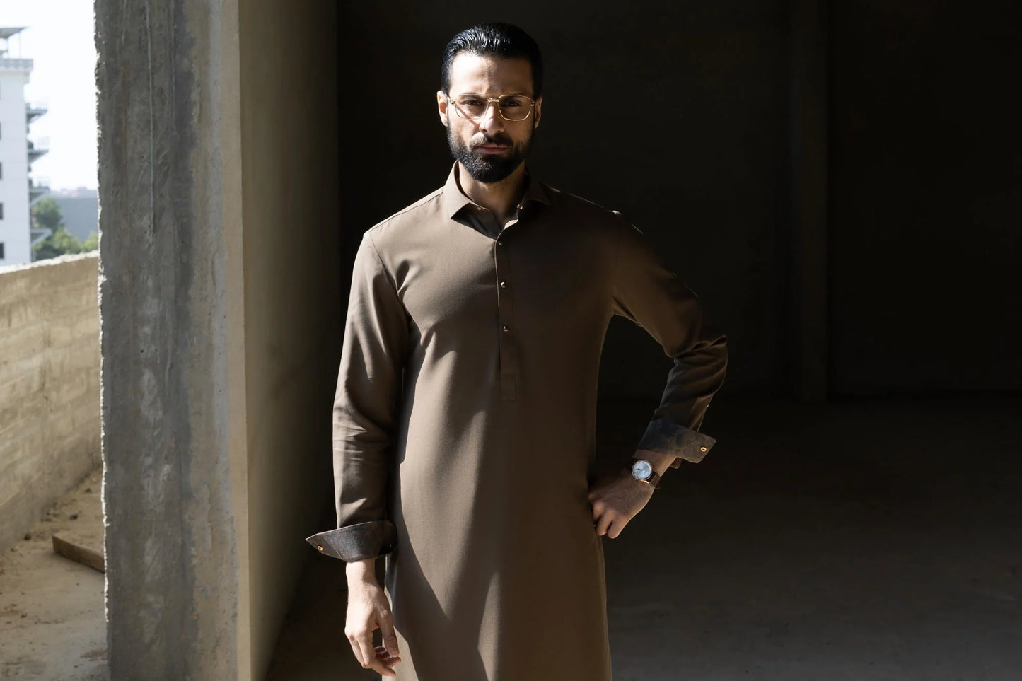 Olive Exclusive Kameez Shalwar