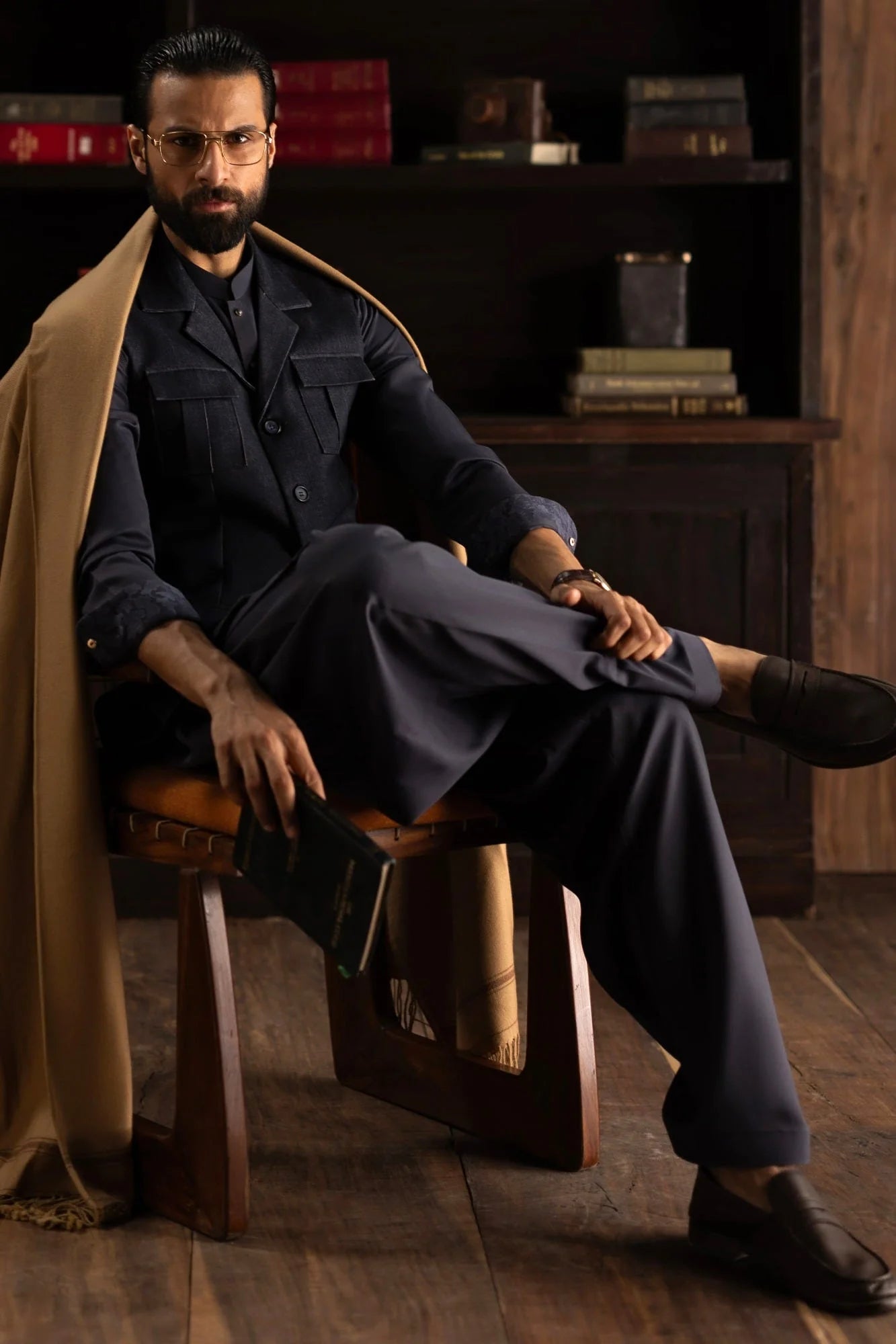 Purple Grey Exclusive kameez shalwar