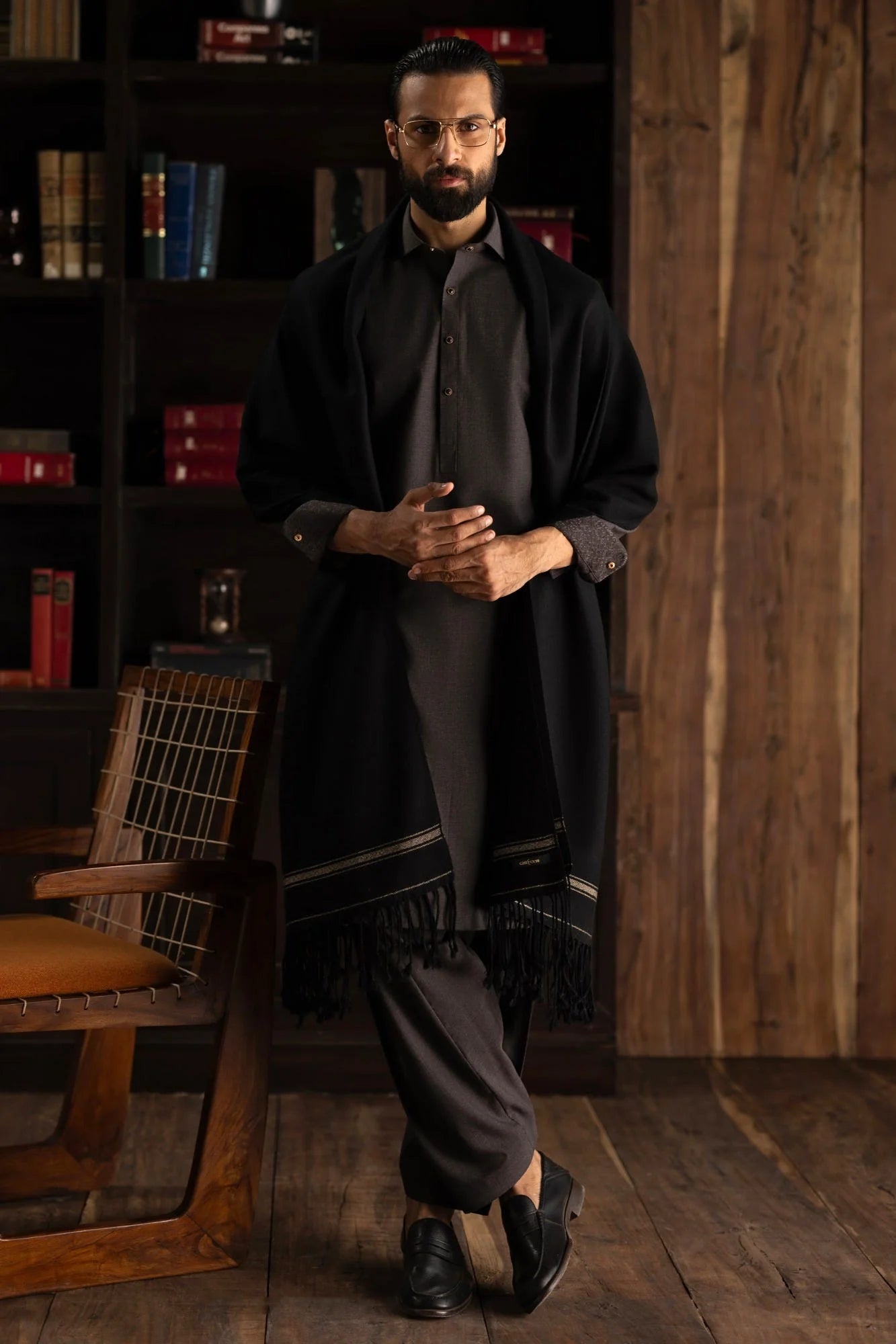 Dark Brown Exclusive Kameez Shalwar