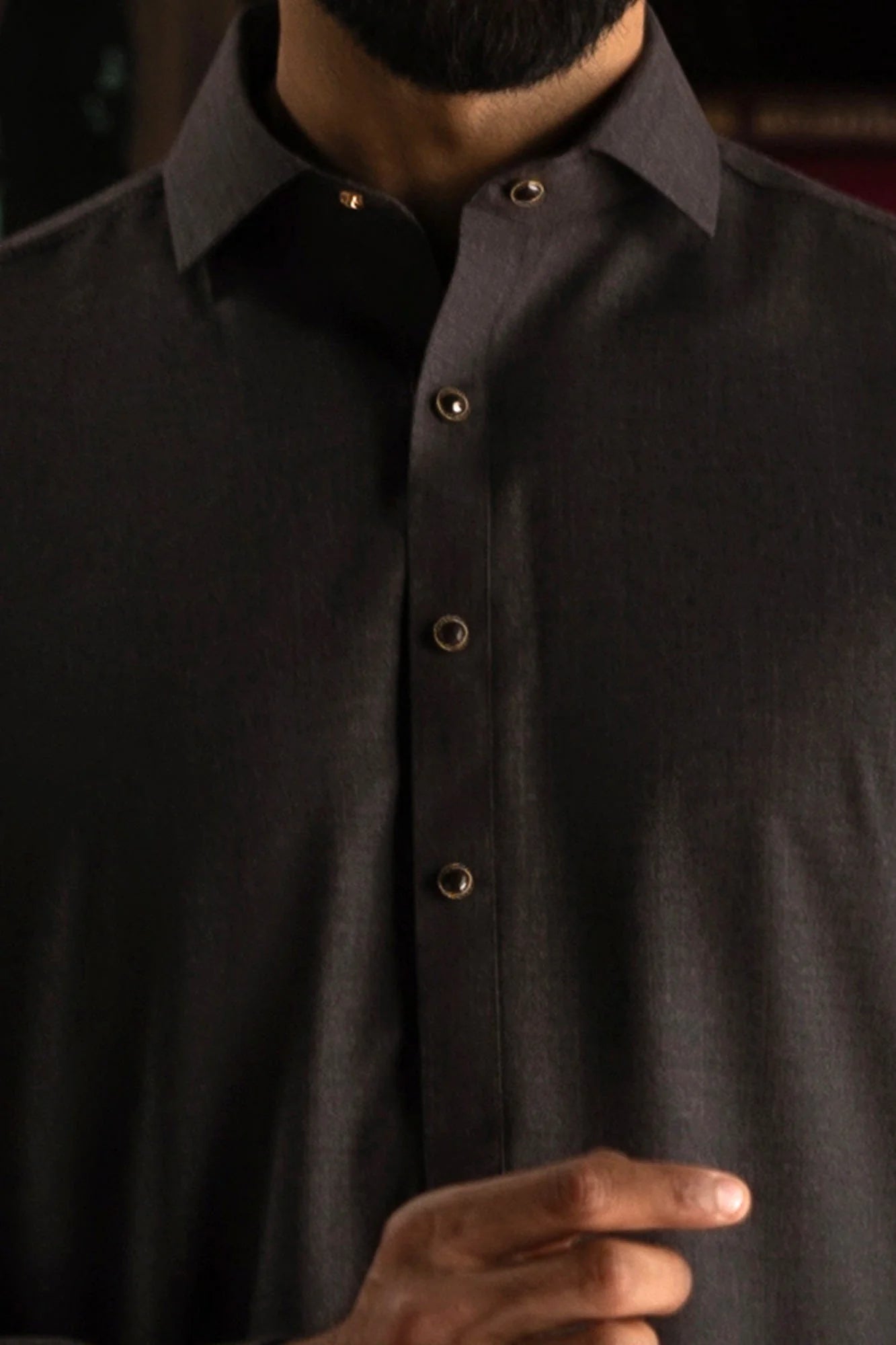 Dark Brown Exclusive Kameez Shalwar
