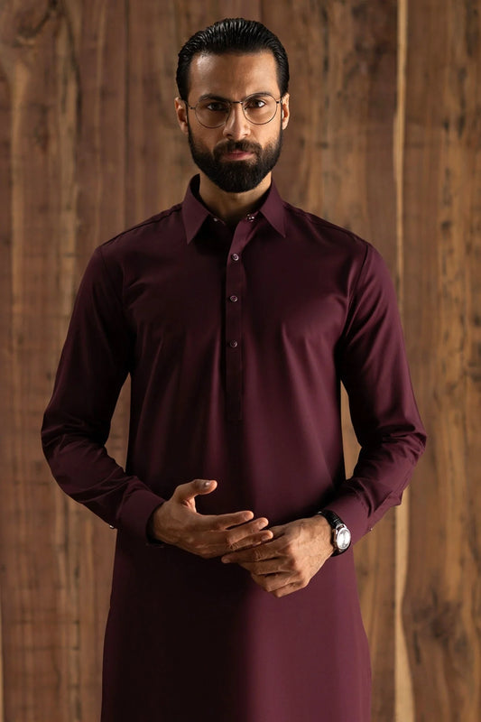 Maroon Exclusive kameez shalwar