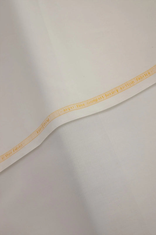 Premium Cream Cotton Unstitched fabric