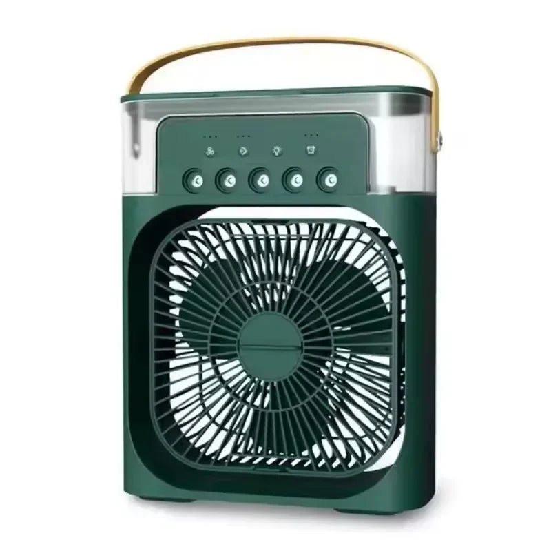 Portable Mini Air Cooler Fan with Mist – Ultra-Quiet Cooling Fan with Water Tank & Night Mode