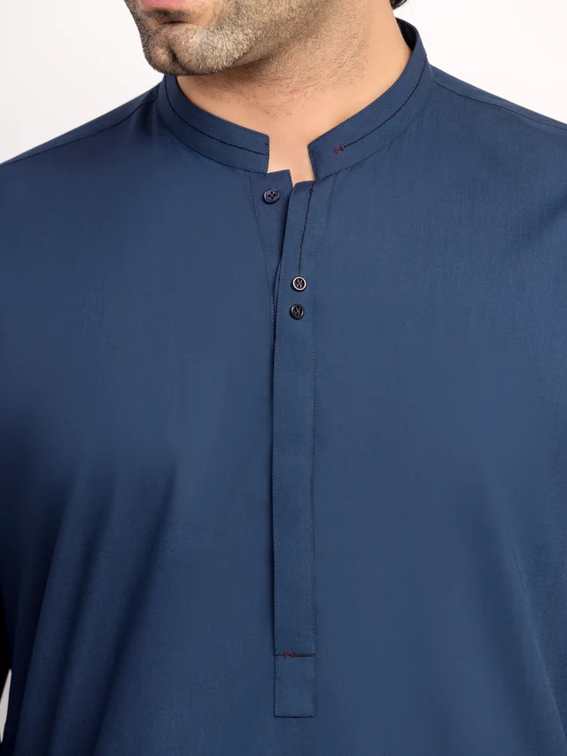 Men's Navy Blue Shalwar Kameez