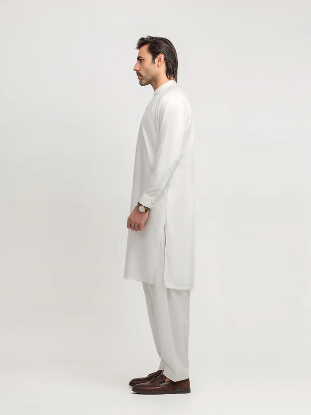 Men's Off White Shalwar Kameez