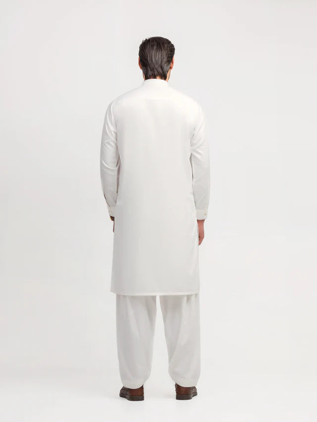 Men's Off White Shalwar Kameez
