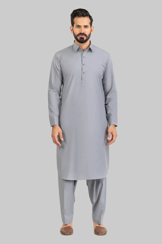 Blue Grey exclusive kameez shalwar