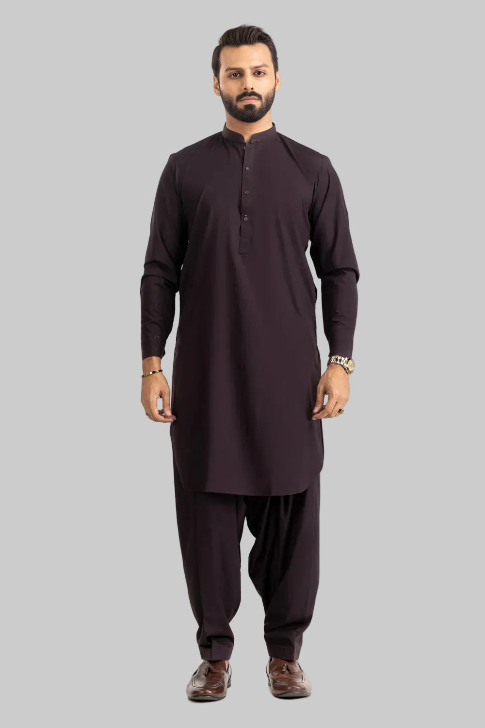 Chocolate Brown Exclusive Kameez Shalwar