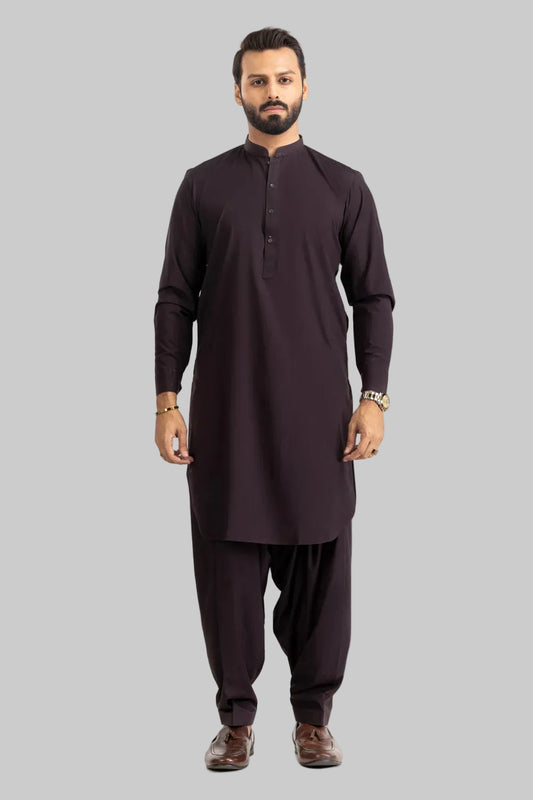 Chocolate Brown Exclusive Kameez Shalwar