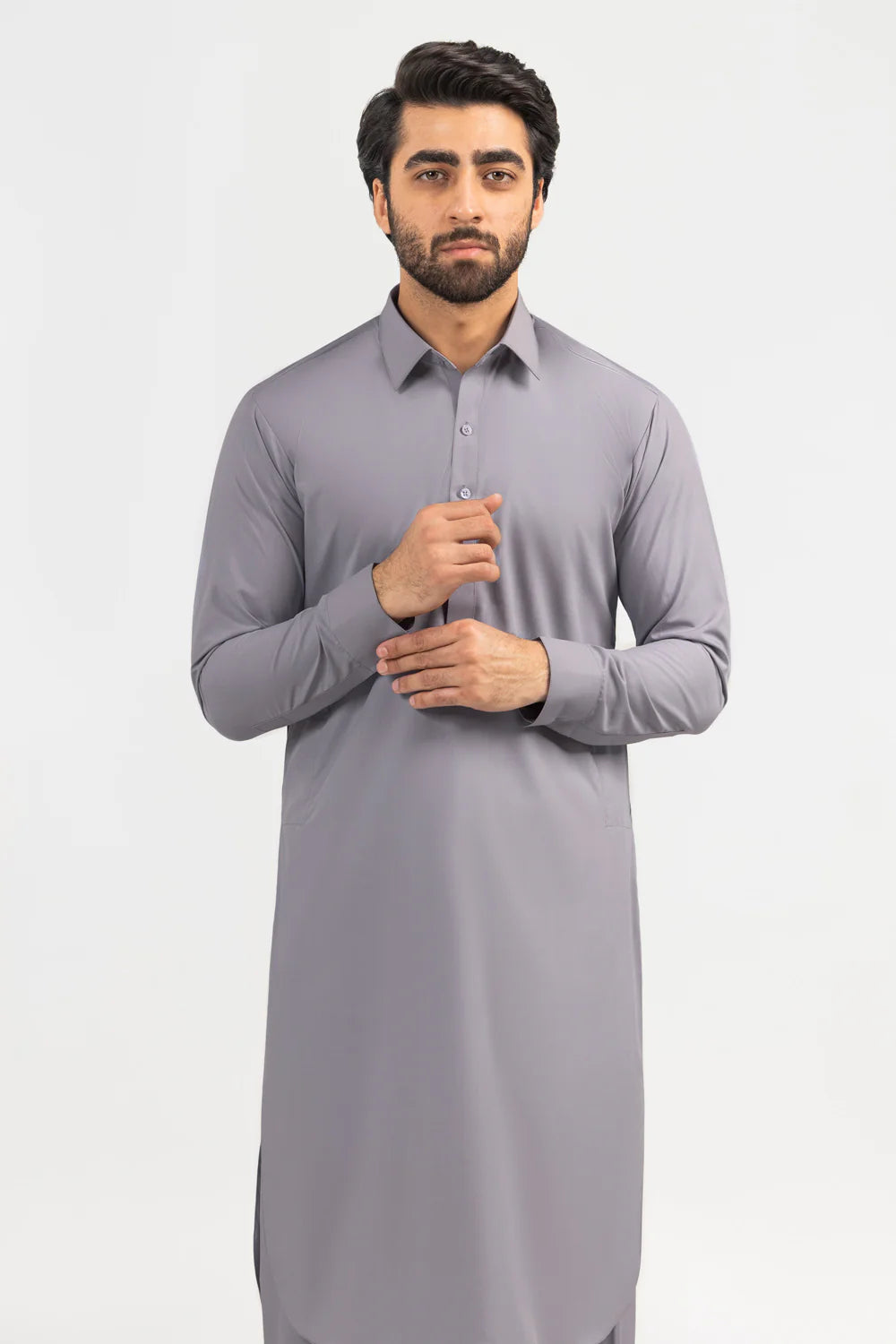 Conran Light Grey Kameez Shalwar