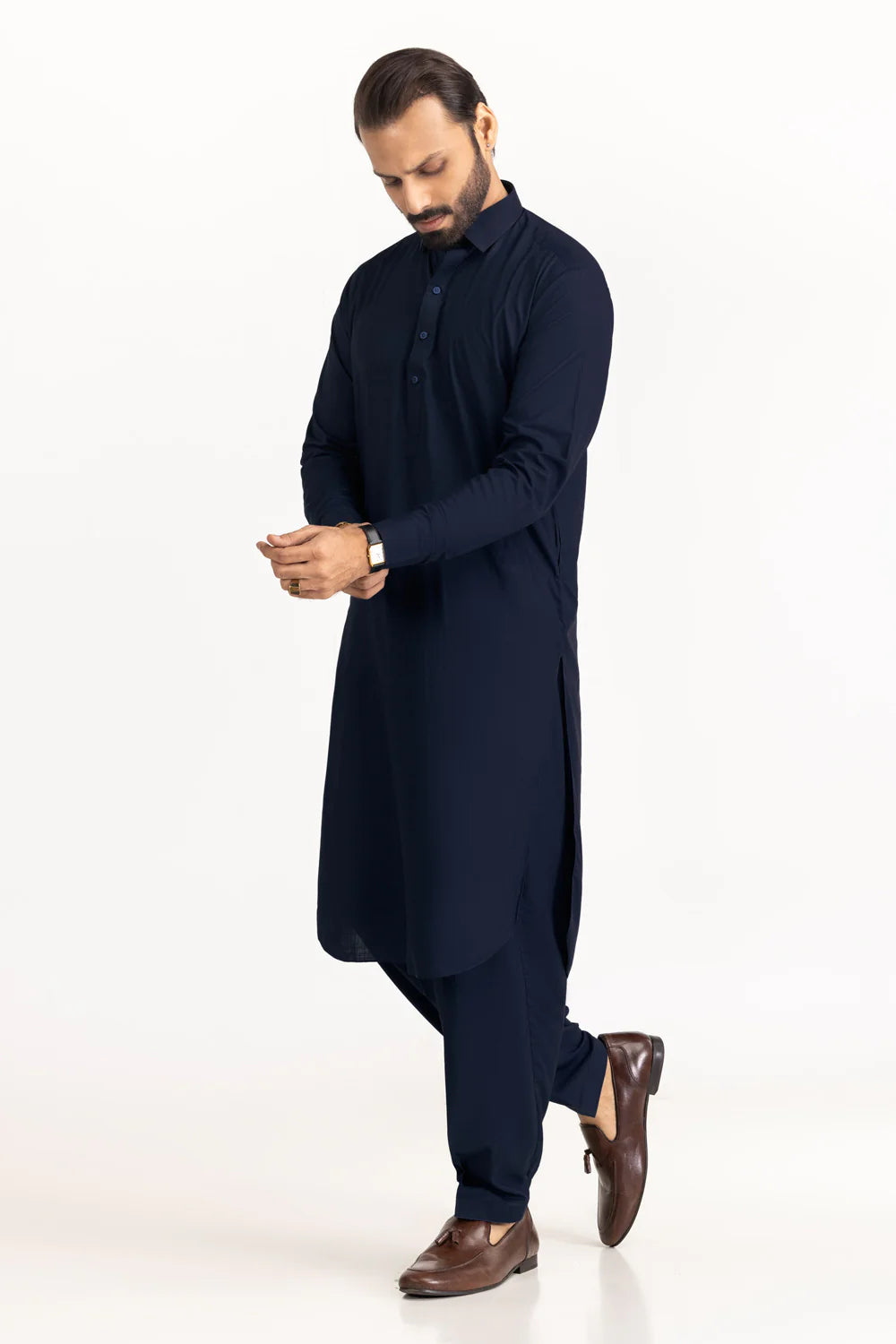 Conran Navy Blue Kameez Shalwar